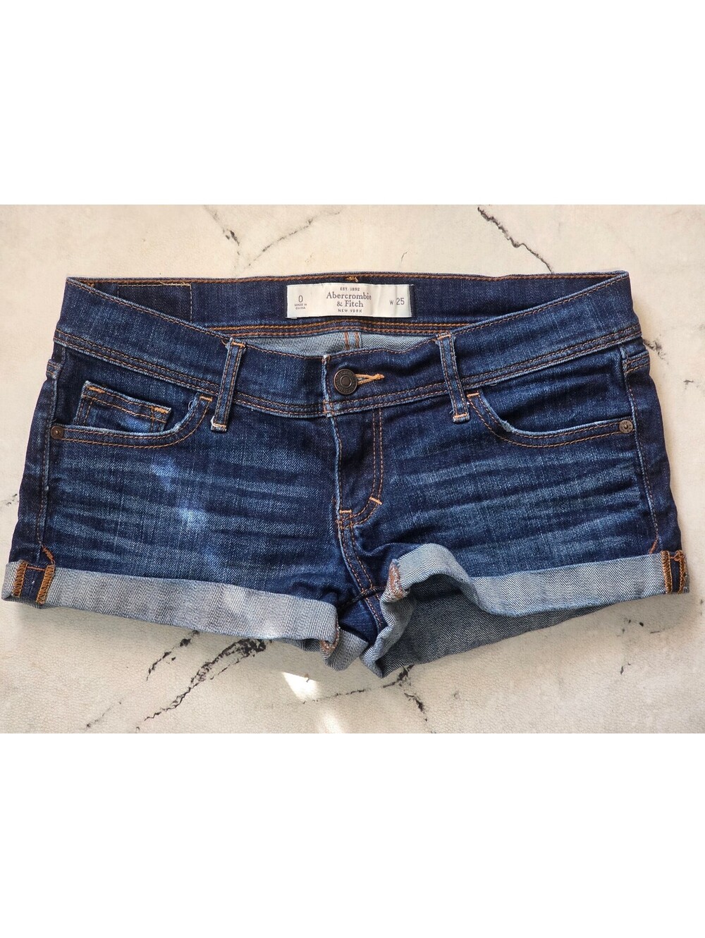 Abercrombie & Fitch Dark Wash Denim Shorts Size 0 W25
